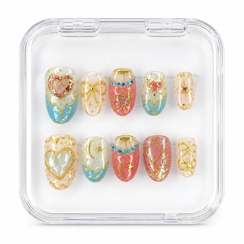 Sunset Gradient Luxe – Xưởng gia công Nailbox Sỉ thủ công