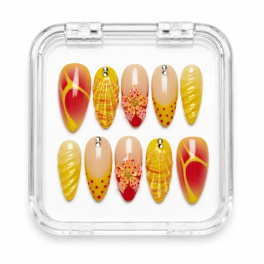 Sunset Grid – Xưởng gia công Nailbox Sỉ thủ công