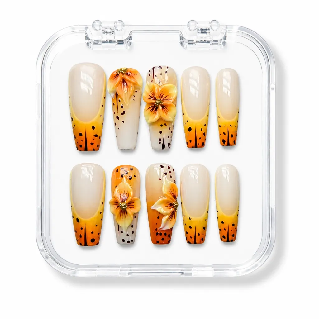 Sunset Safari Bloom – Xưởng gia công Nailbox Sỉ thủ công