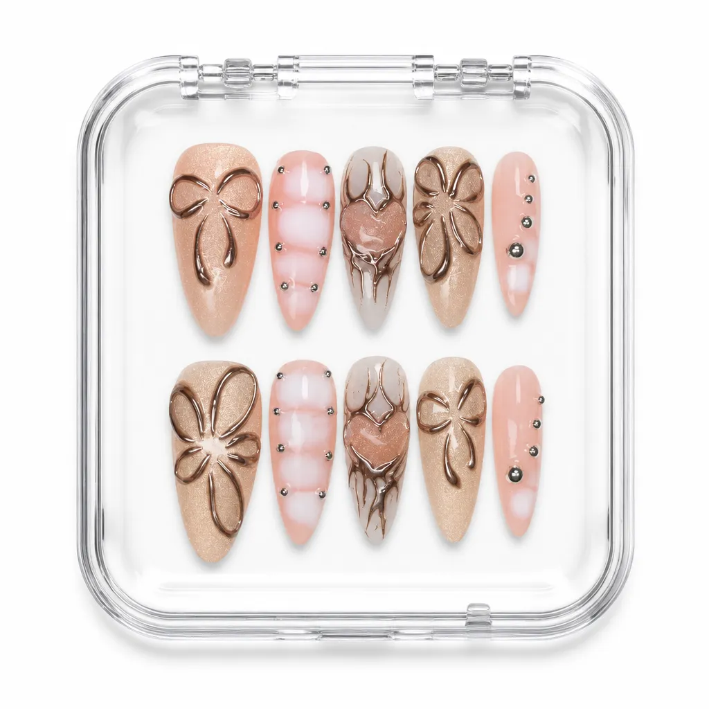 Sweet Ribbon Chrome – Xưởng gia công Nailbox Sỉ thủ công