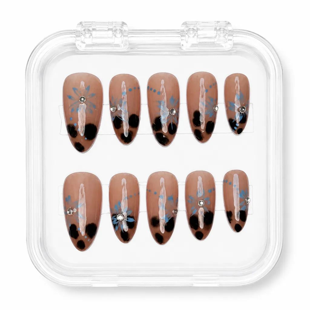 Tortoiseshell Elegance – Xưởng gia công Nailbox Sỉ thủ công