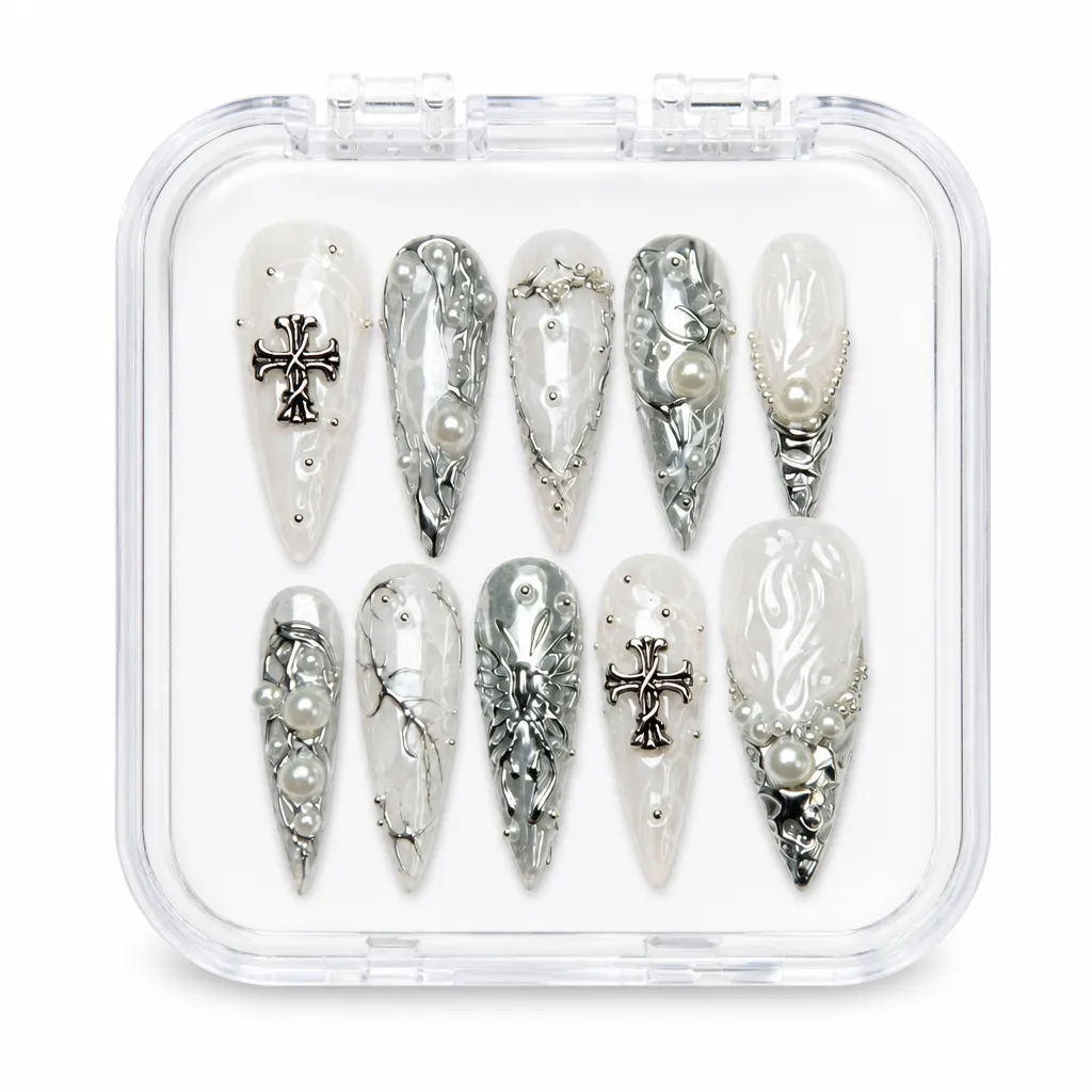 Translucent Celestial Cross – Xưởng gia công Nailbox Sỉ thủ công