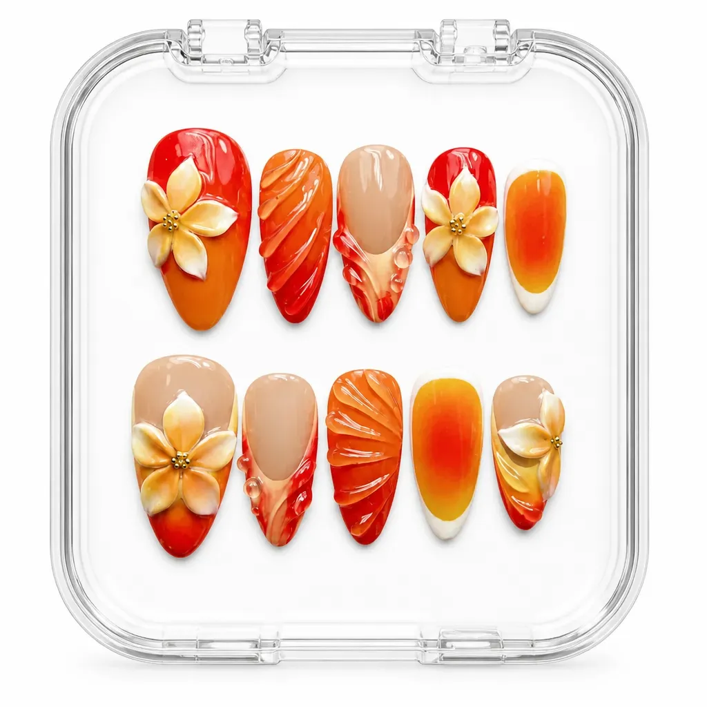 Tropical Citrus Dew – Xưởng gia công Nailbox Sỉ thủ công