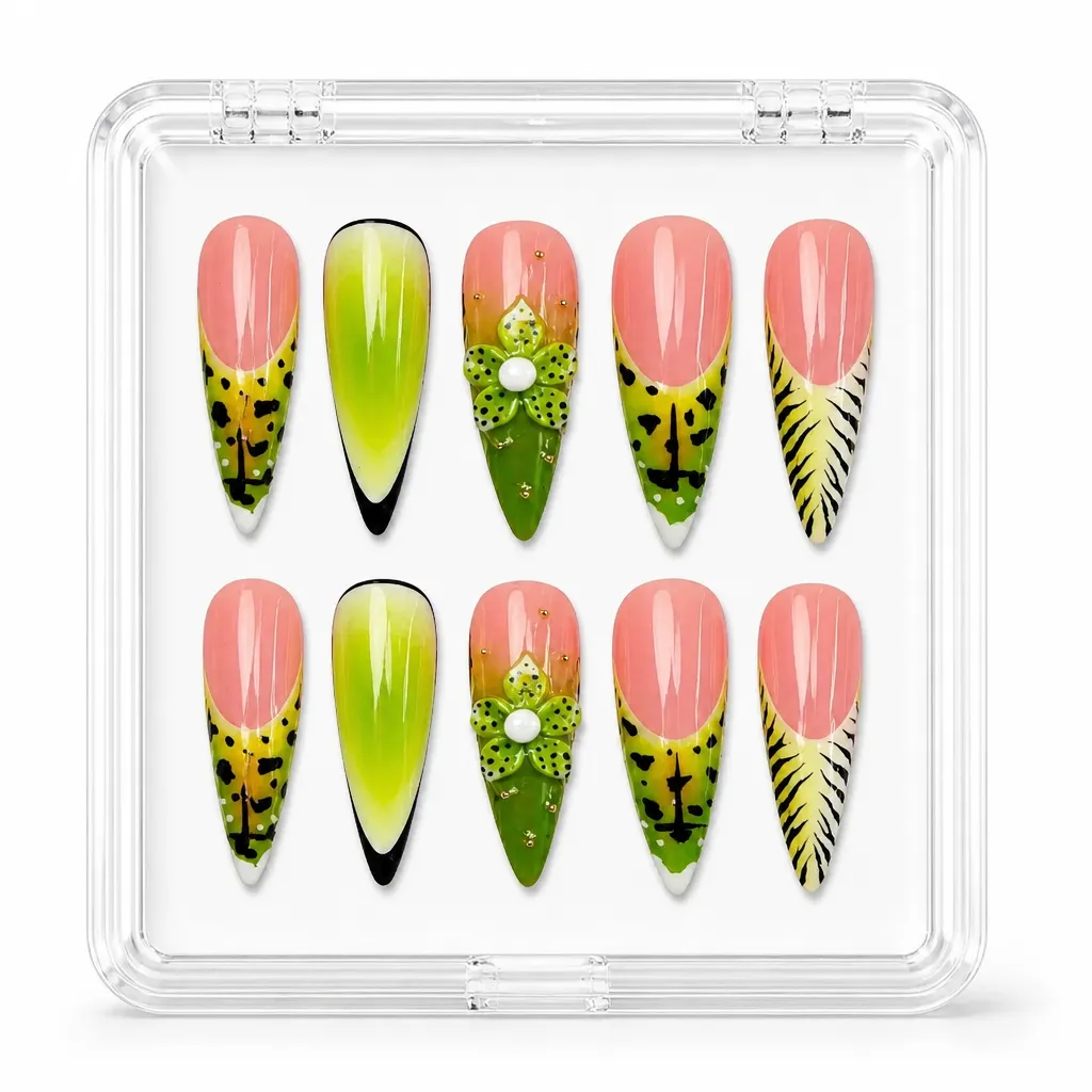 Tropical Feather Luxe – Xưởng gia công Nailbox Sỉ thủ công