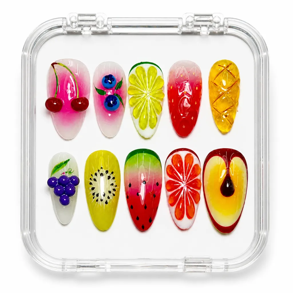 Tropical Fruit Basket – Xưởng gia công Nailbox Sỉ thủ công