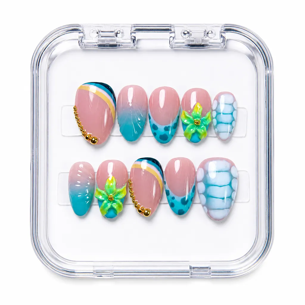 Tropical Glamour Set – Xưởng gia công Nailbox Sỉ thủ công