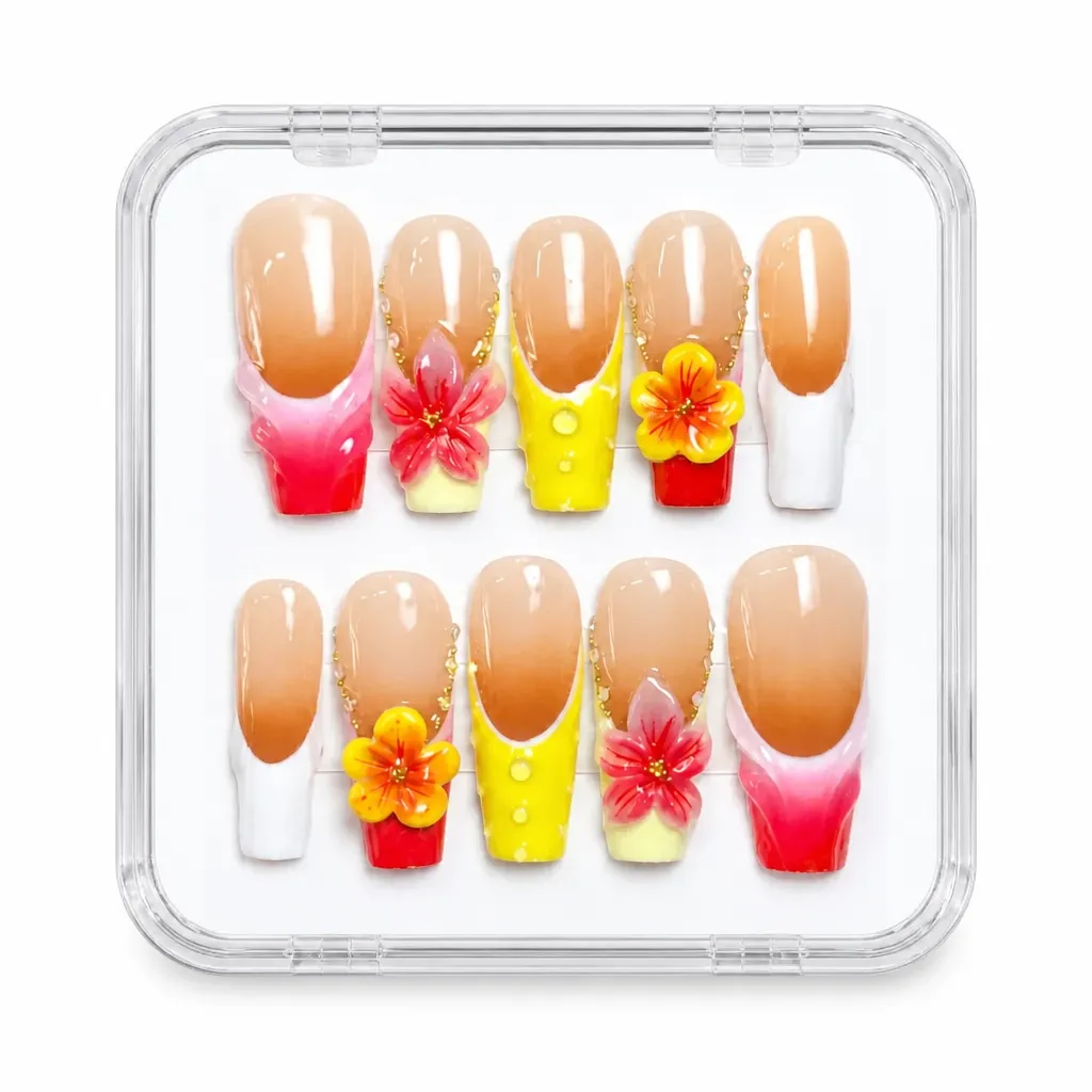 Tropical Gradient Bloom – Xưởng gia công Nailbox Sỉ thủ công