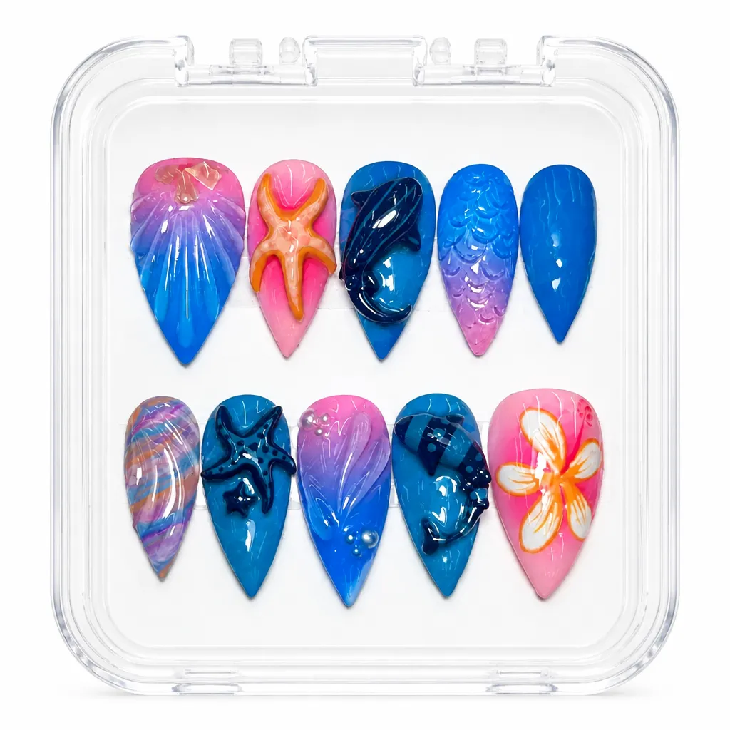 Tropical Ocean Whales – Xưởng gia công Nailbox Sỉ thủ công