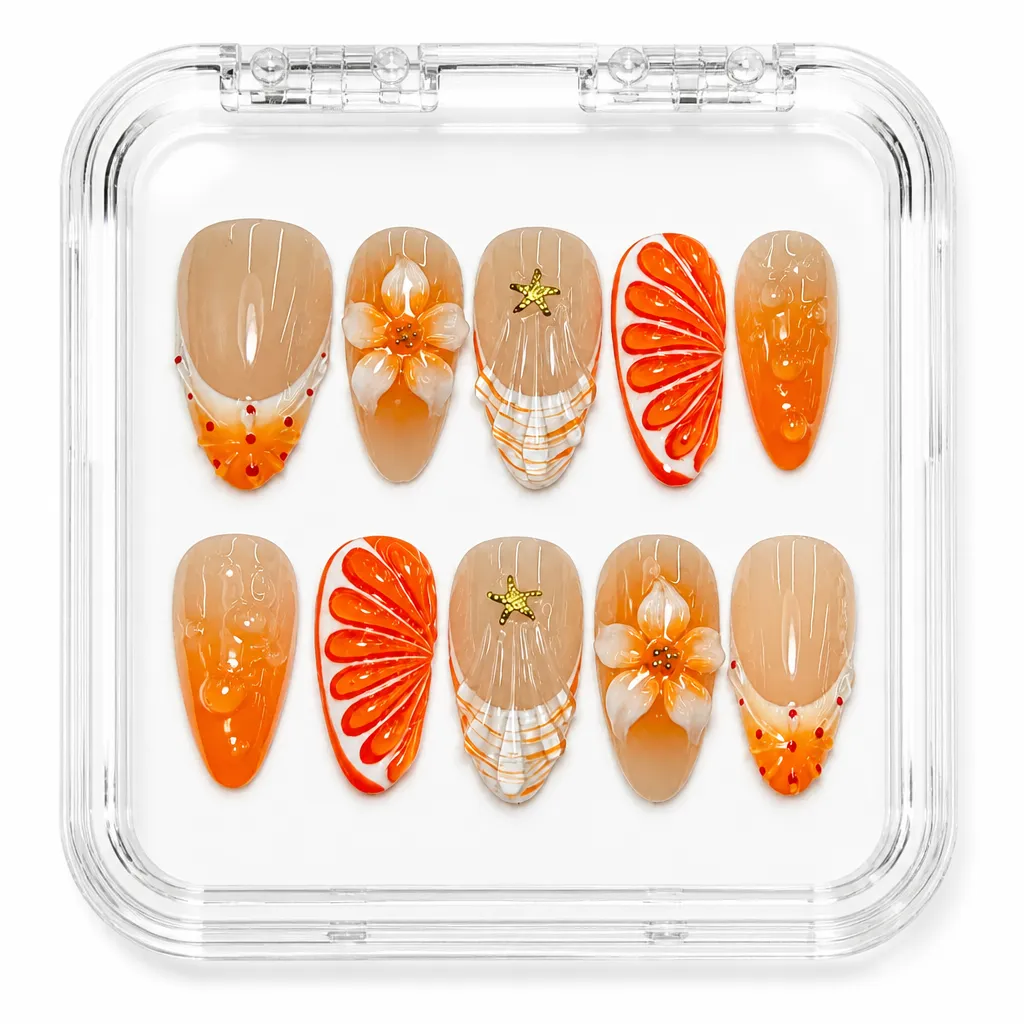 Tropical Orange Blossom – Xưởng gia công Nailbox Sỉ thủ công