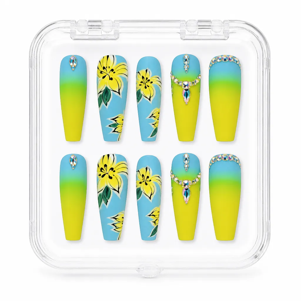 Tropical Paradise Ballerina – Xưởng Nailbox Sỉ Thủ Công