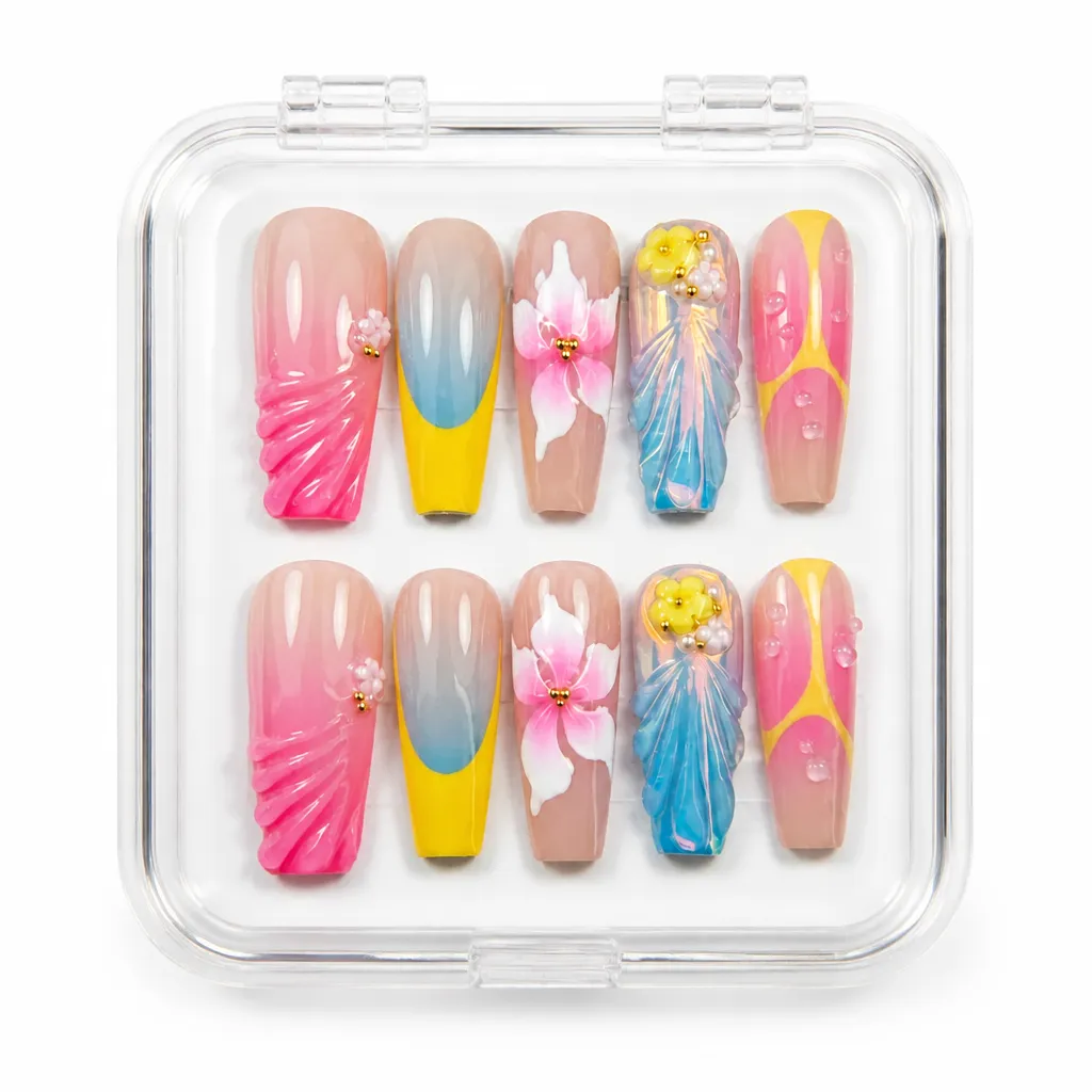 Tropical Paradise Luxe – Xưởng gia công Nailbox Sỉ thủ công