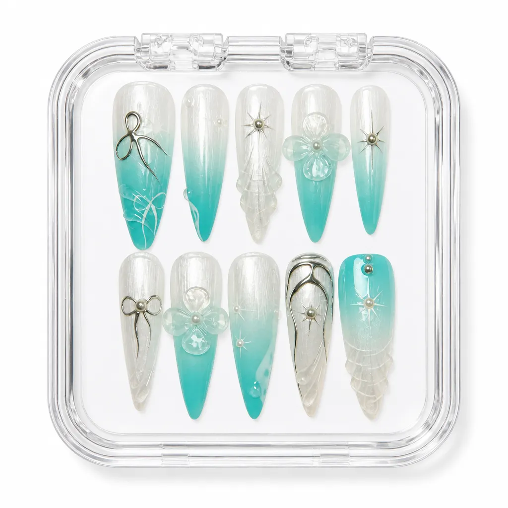 Turquoise Celestial – Xưởng gia công Nailbox Sỉ thủ công