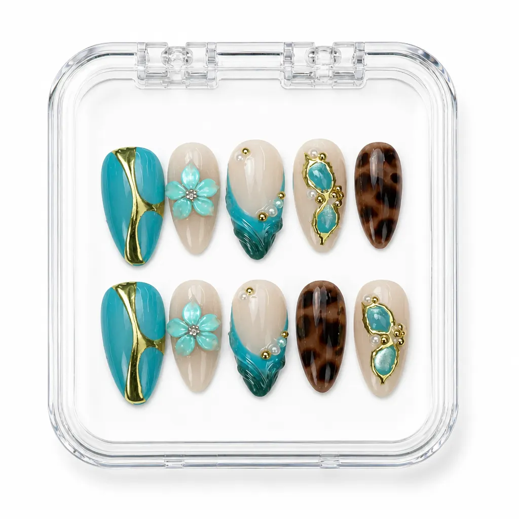 Turquoise Luxe – Xưởng gia công Nailbox Sỉ thủ công