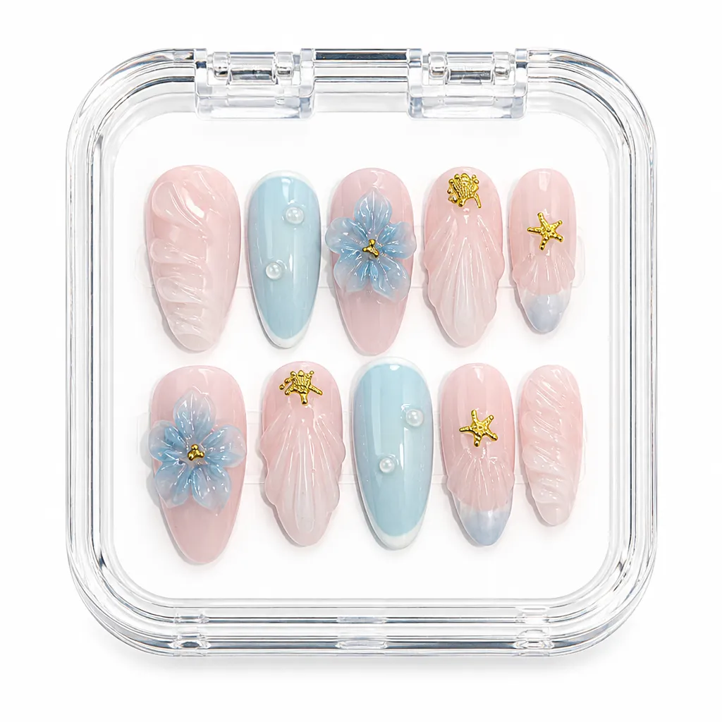 Velvet Celestial Bloom – Xưởng gia công Nailbox Sỉ thủ công