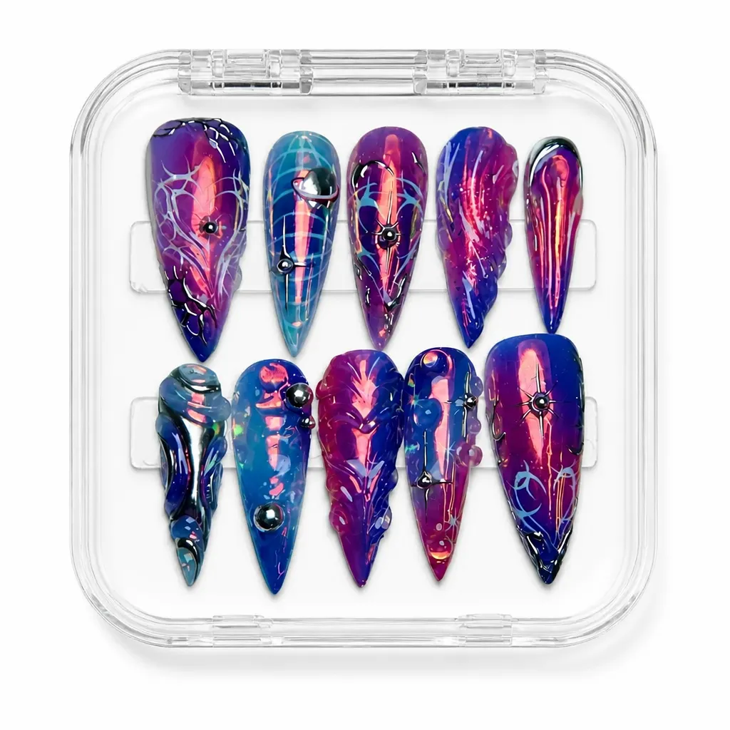 Velvet Cosmic Aurora – Xưởng gia công Nailbox Sỉ thủ công