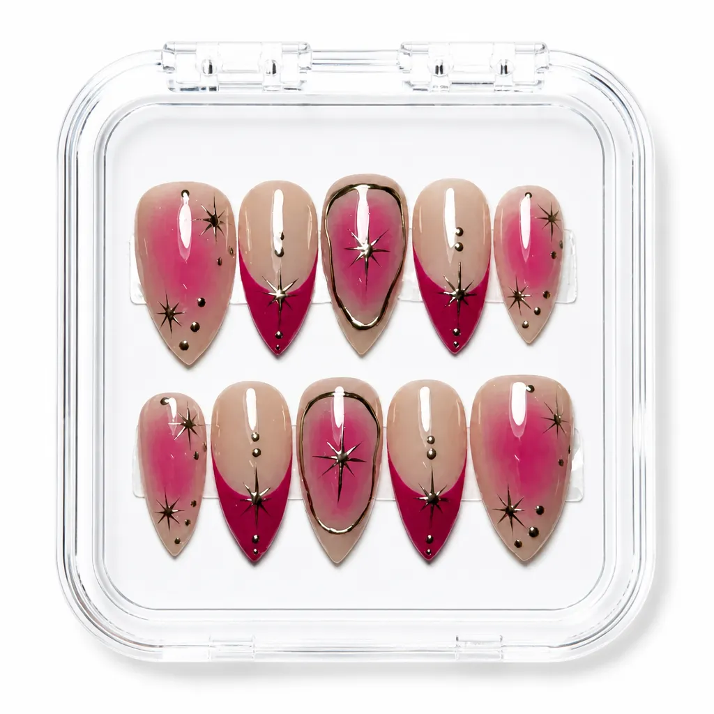 Velvet Crimson Celestial – Xưởng gia công Nailbox Sỉ thủ công