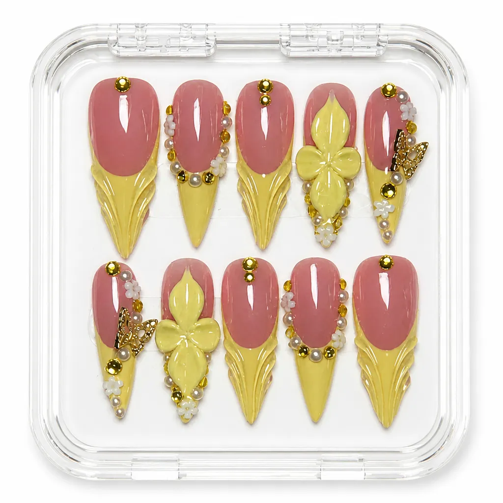 Velvet Gilded Elegance – Xưởng gia công Nailbox Sỉ thủ công