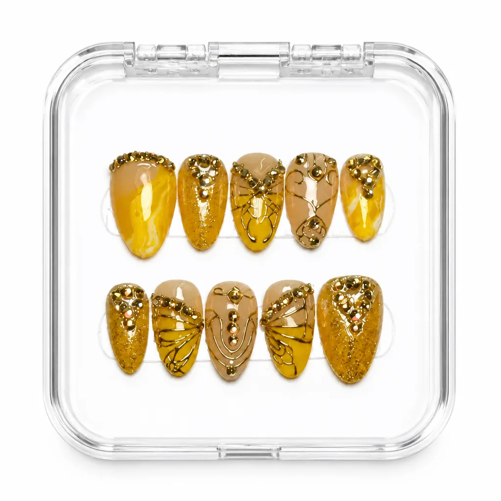 Velvet Golden Luxe – Xưởng gia công Nailbox Sỉ thủ công