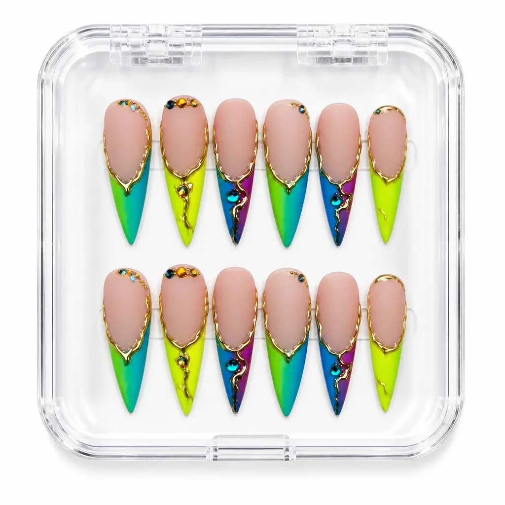 Velvet Gradient Stiletto – Xưởng gia công Nailbox Sỉ thủ công