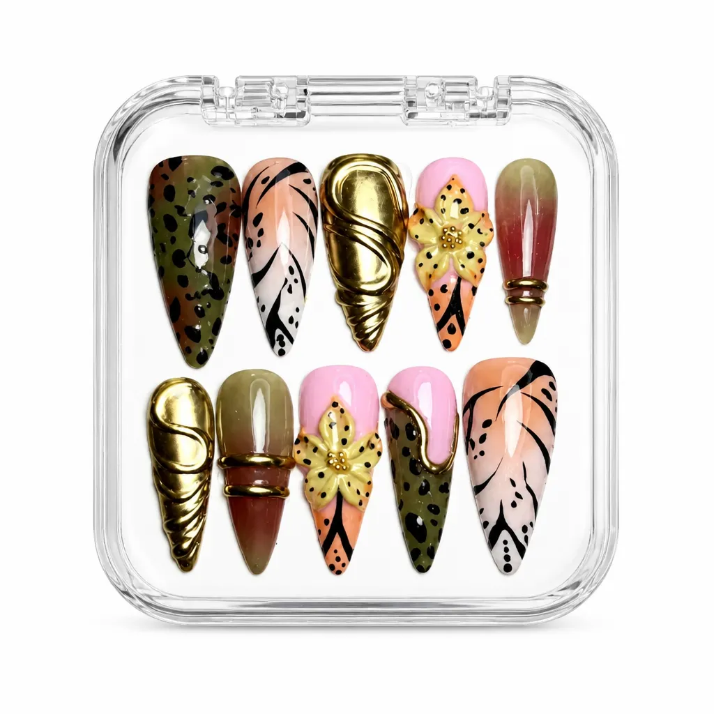 Velvet Leopard Luxe – Xưởng gia công Nailbox Sỉ thủ công