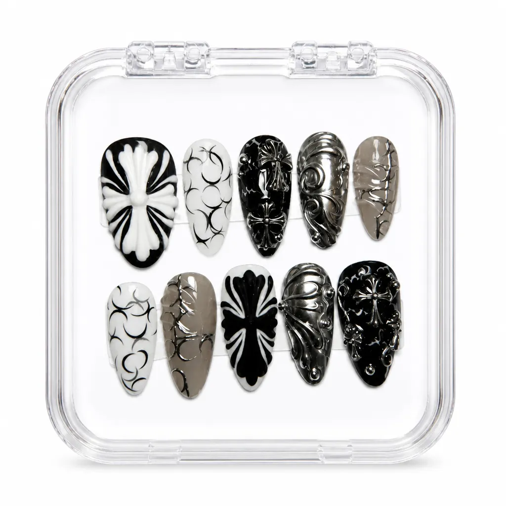 Velvet Obsidian Elegance – Xưởng gia công Nailbox Sỉ thủ công