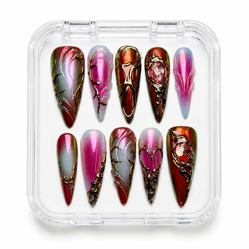 Velvet Obsidian Luxe – Xưởng gia công Nailbox Sỉ thủ công