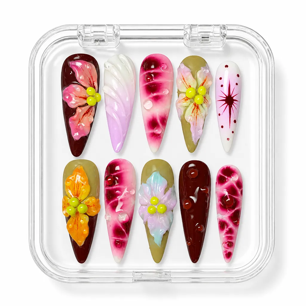 Velvet Petal Noir – Xưởng gia công Nailbox Sỉ thủ công