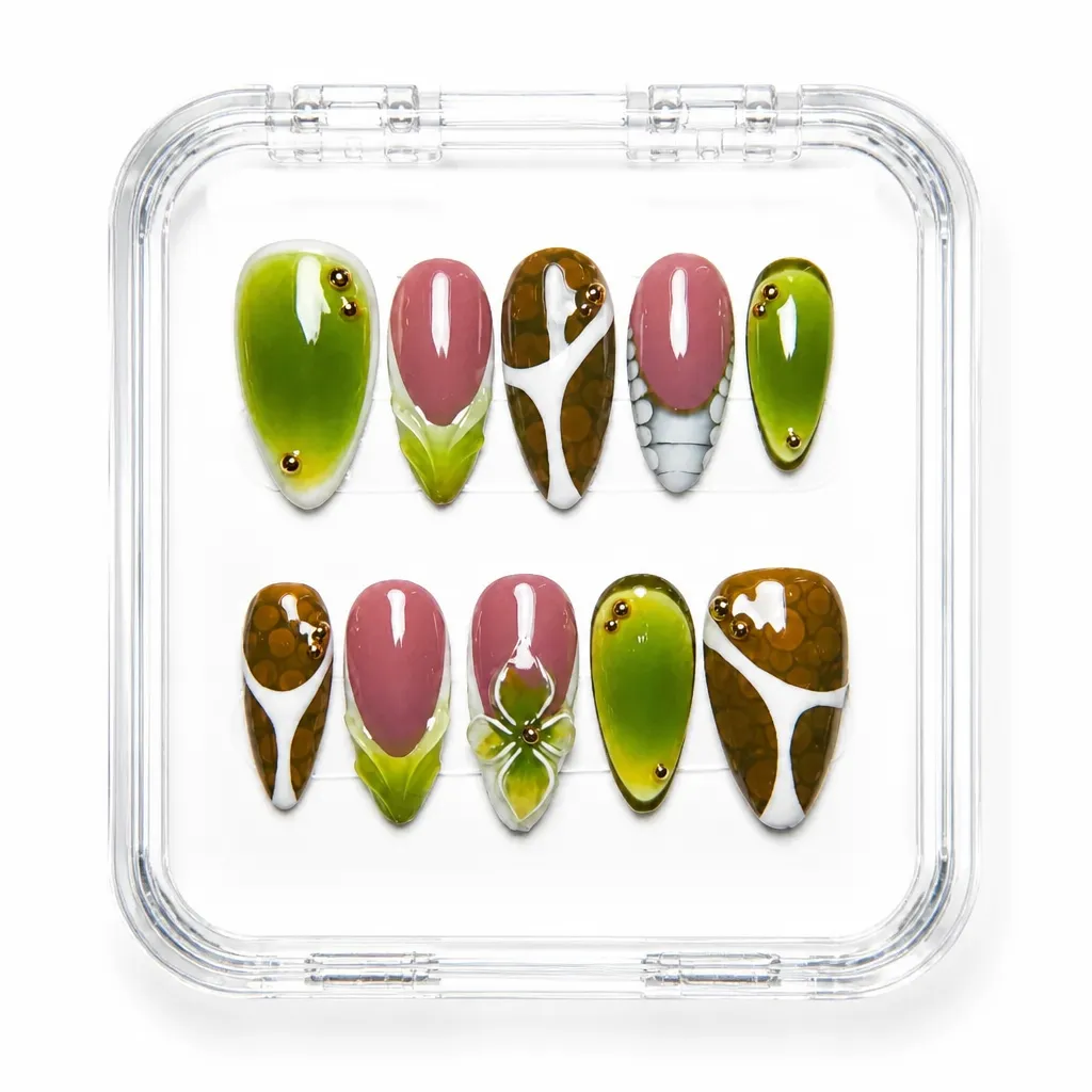 Verdant Geometry – Xưởng gia công Nailbox Sỉ thủ công