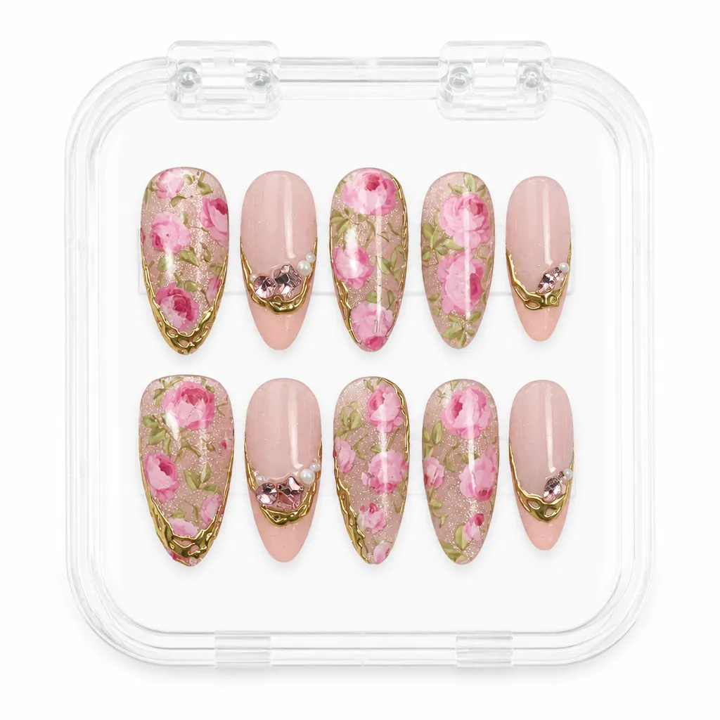 Victorian Rose Garden – Mẫu Nailbox Sỉ Thiết Kế Thủ Công
