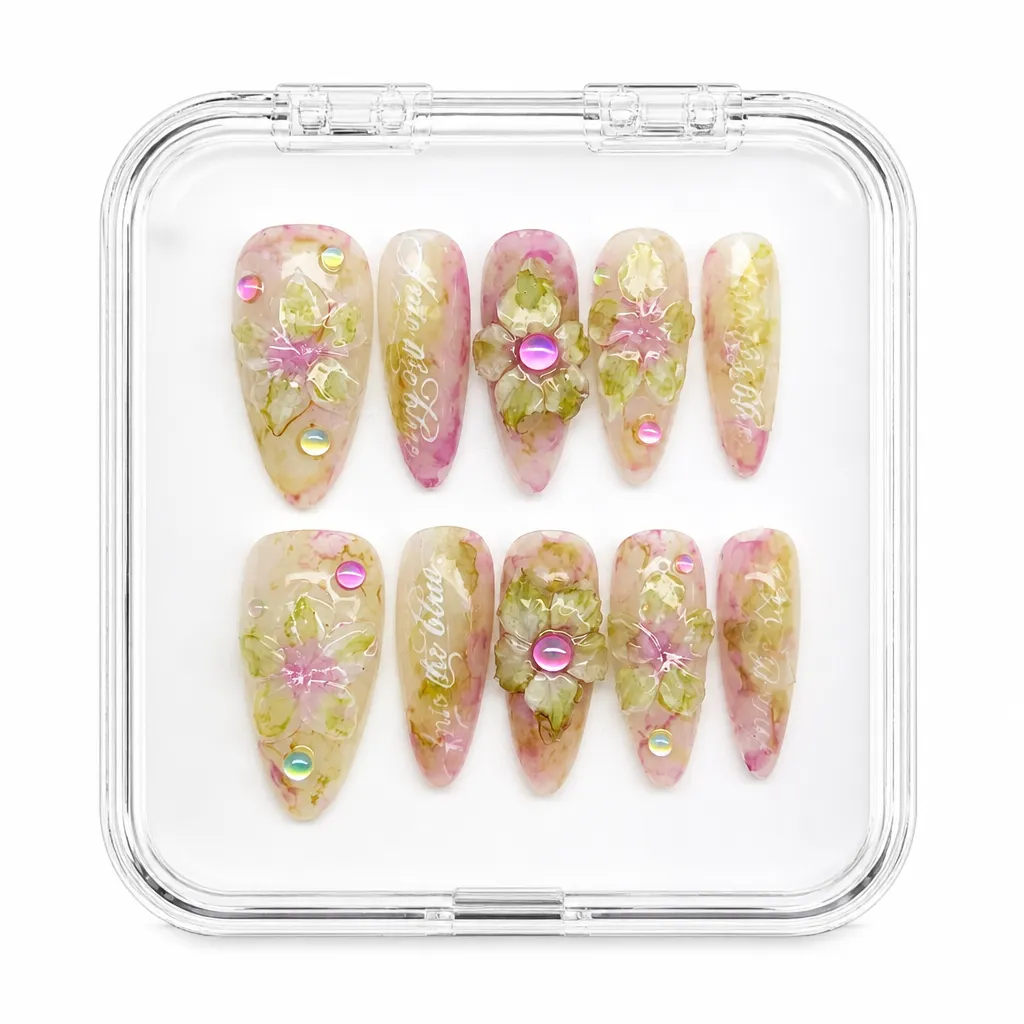Vintage Floral Romance – Xưởng gia công Nailbox Sỉ thủ công