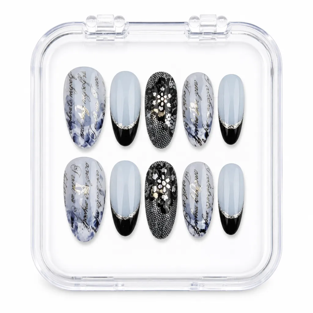 Vintage French Script – Xưởng gia công Nailbox Sỉ thủ công