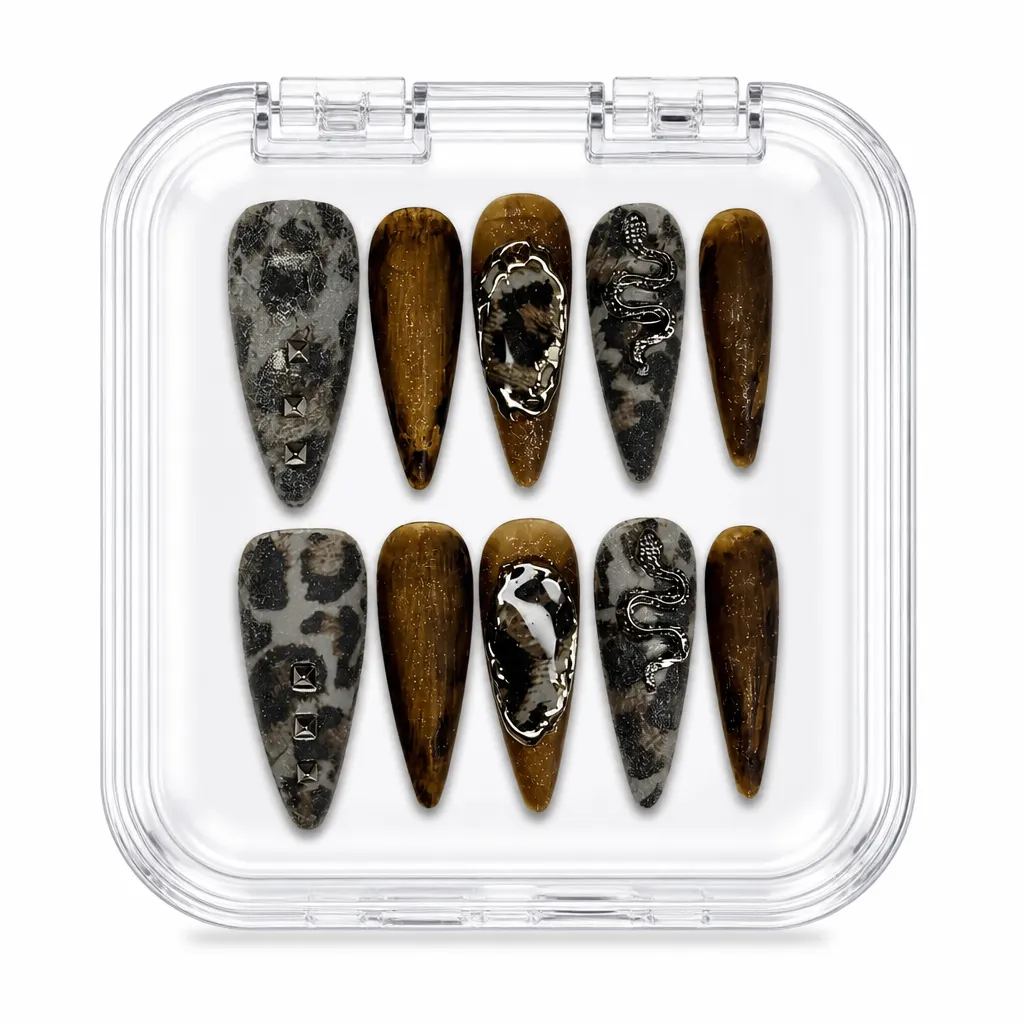 Viper Leopard Amber – Xưởng gia công Nailbox Sỉ thủ công
