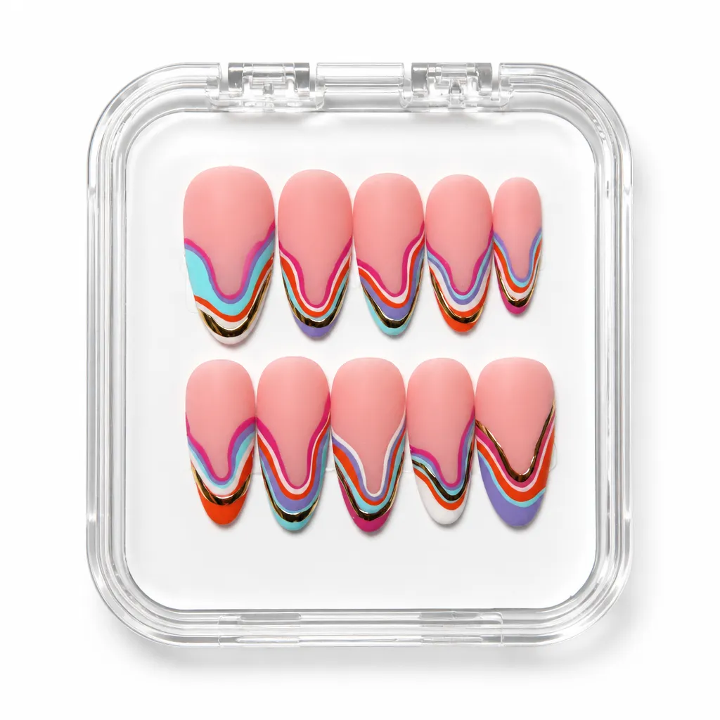 Wave Gradient – Xưởng gia công Nailbox Sỉ thủ công