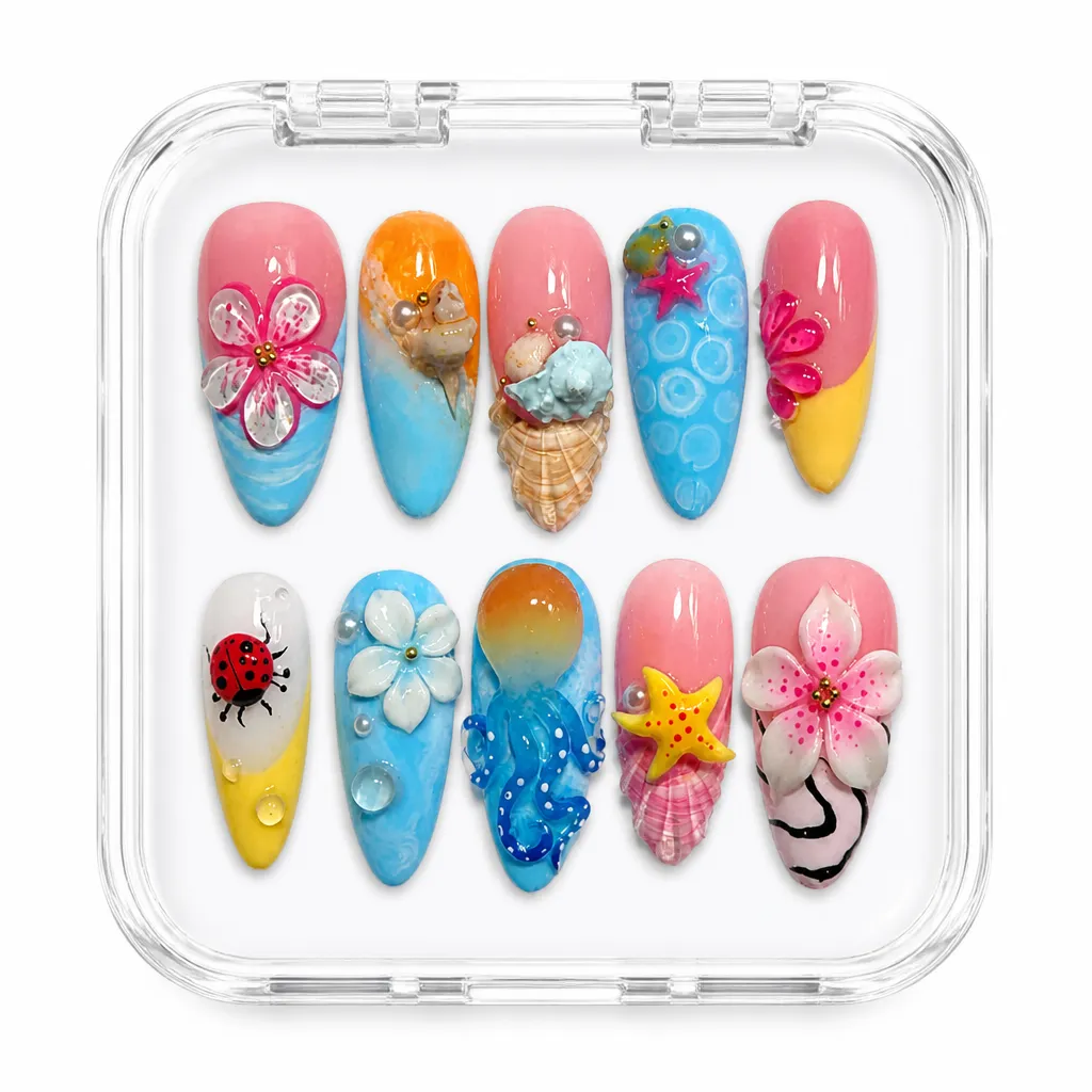 Whimsical Blooms – Xưởng gia công Nailbox Sỉ thủ công