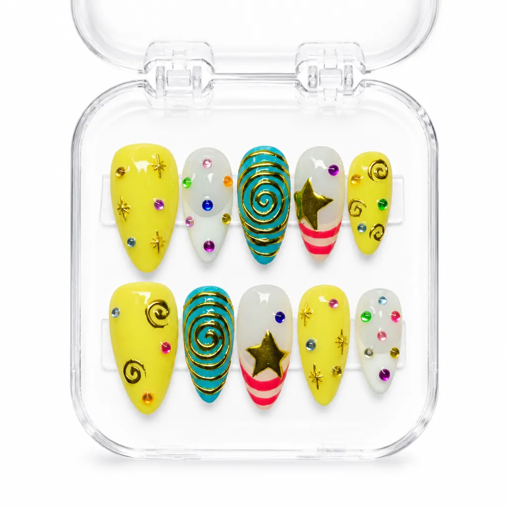 Whimsical Carnival Night – Xưởng gia công Nailbox Sỉ thủ công