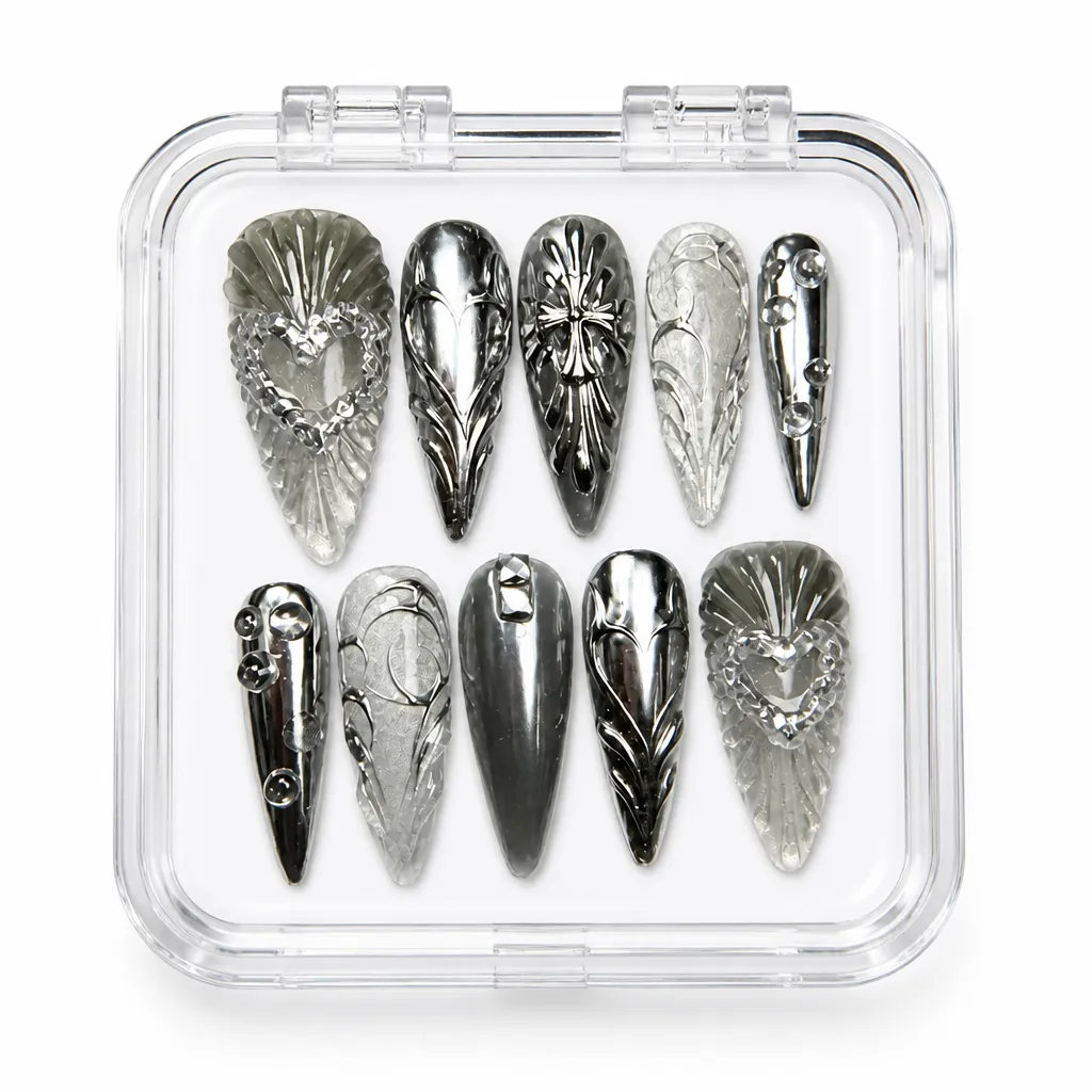 White Feather Elegance – Xưởng gia công Nailbox Sỉ thủ công