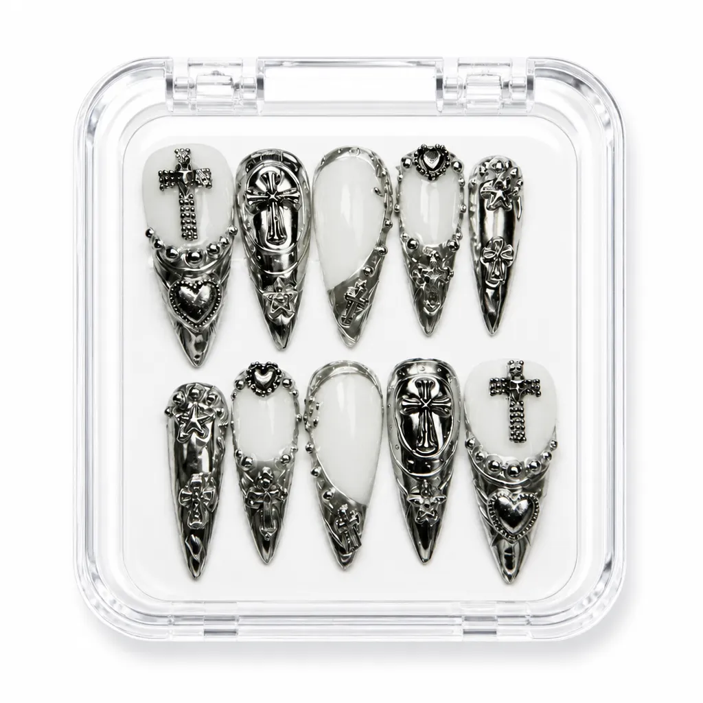 White Holy Filigree – Xưởng gia công Nailbox Sỉ thủ công