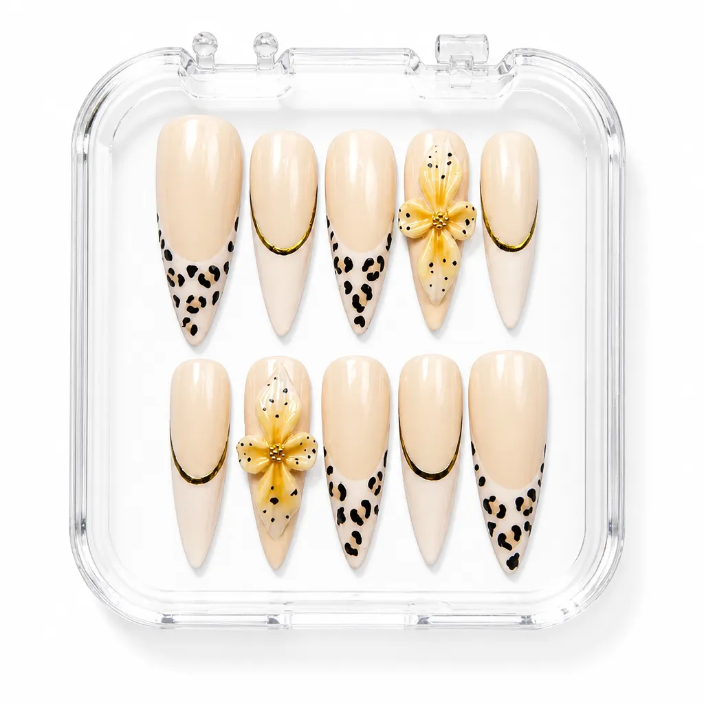 Wild Leopard Bloom – Xưởng gia công Nailbox Sỉ thủ công