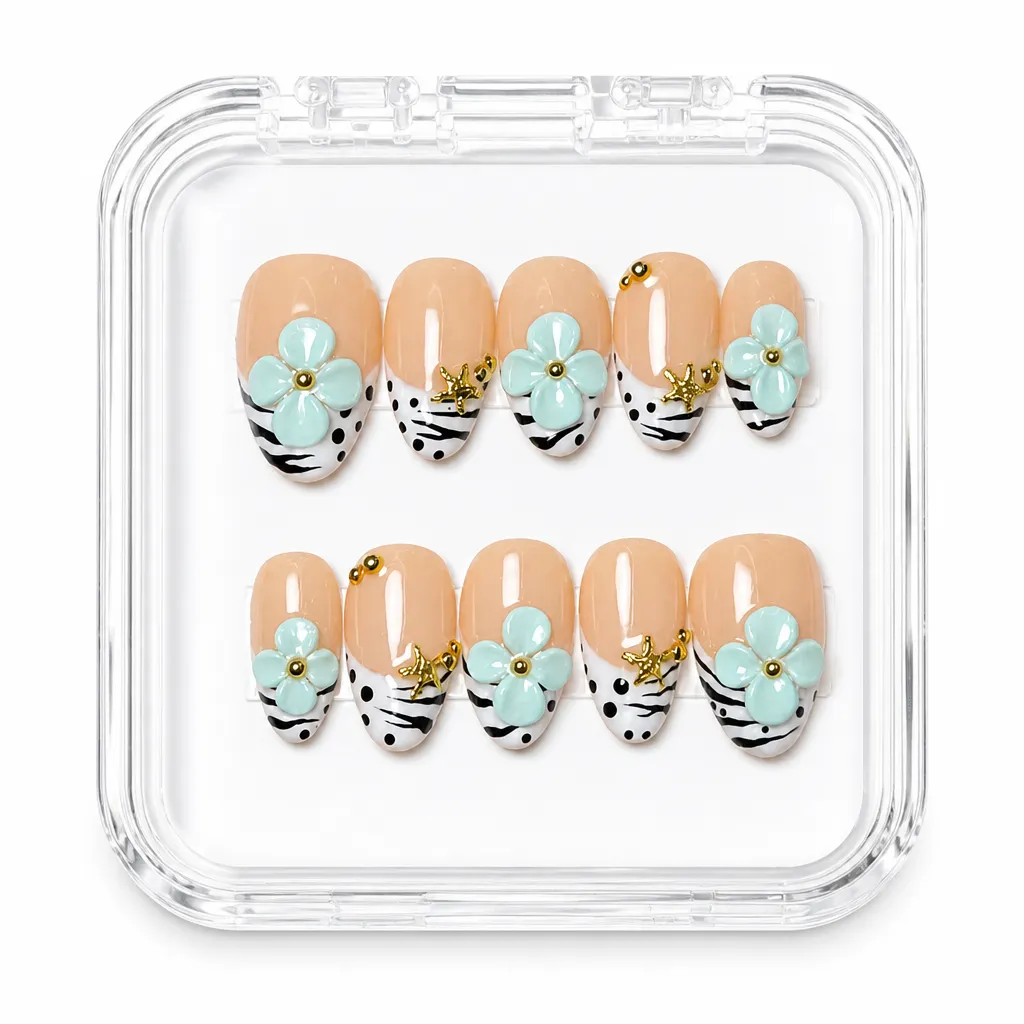 Wildflower Elegance – Xưởng gia công Nailbox Sỉ thủ công