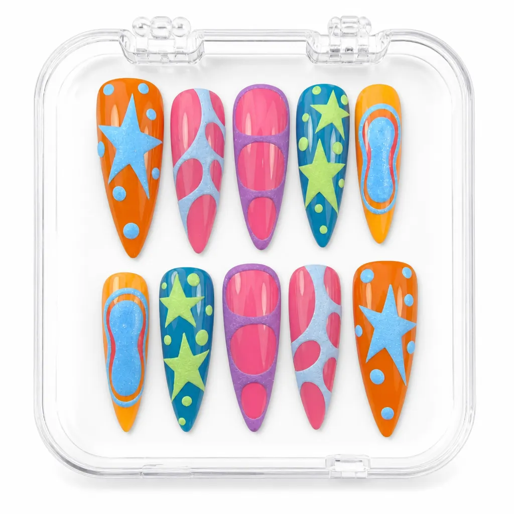 Y2K Starburst Candy – Xưởng gia công Nailbox Sỉ thủ công