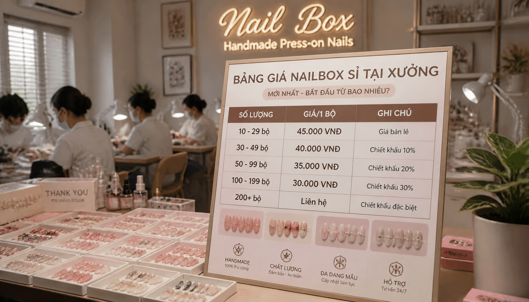 Bảng Giá Nailbox Sỉ Tại Xưởng Mới Nhất Bắt Đầu Từ Bao Nhiêu?