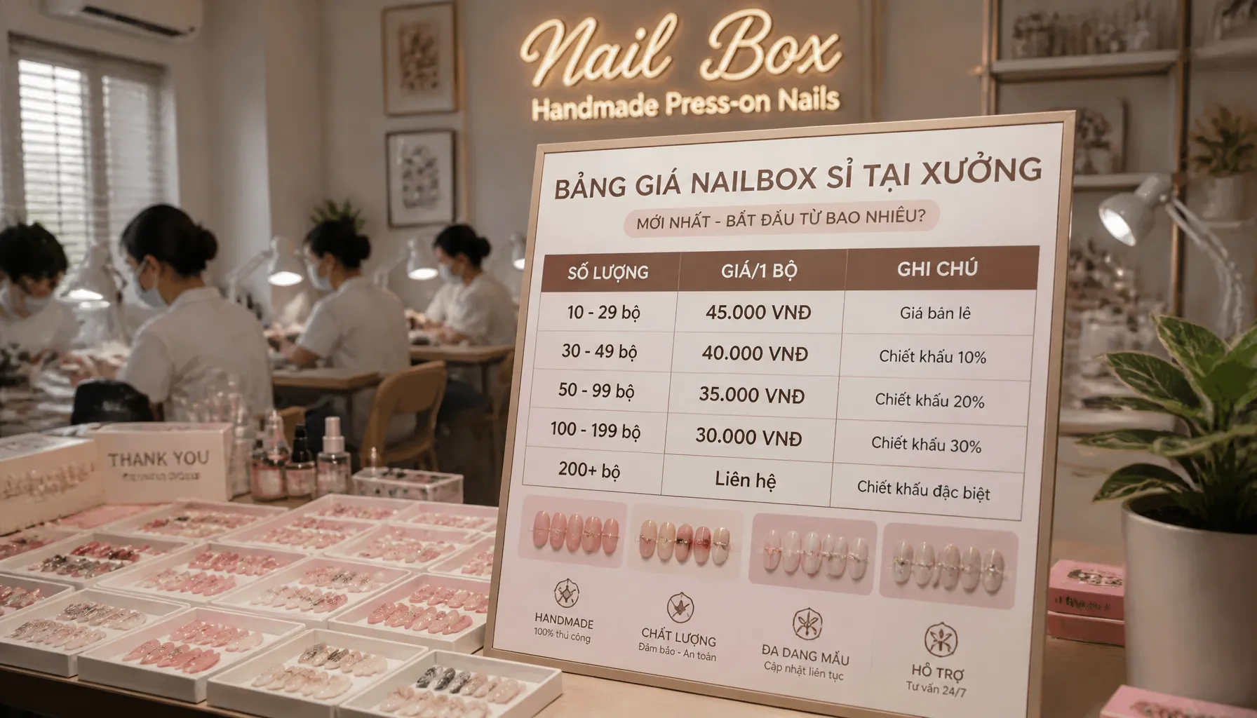 Bảng Giá Nailbox Sỉ Tại Xưởng Mới Nhất Bắt Đầu Từ Bao Nhiêu?