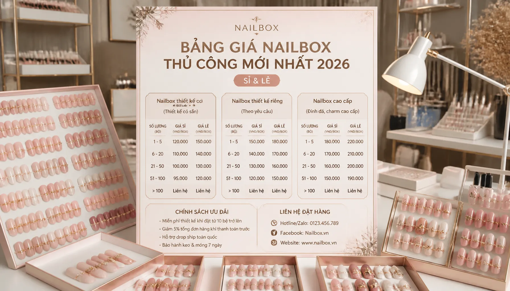 Bảng Giá Nailbox Thủ Công Mới Nhất 2026 (Sỉ & Lẻ) - Hình 1