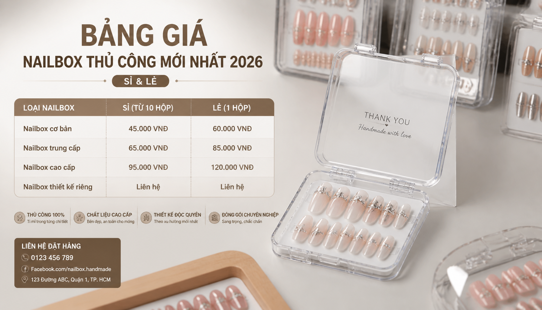 Bảng Giá Nailbox Thủ Công Mới Nhất 2026 (Sỉ & Lẻ) - Hình 2