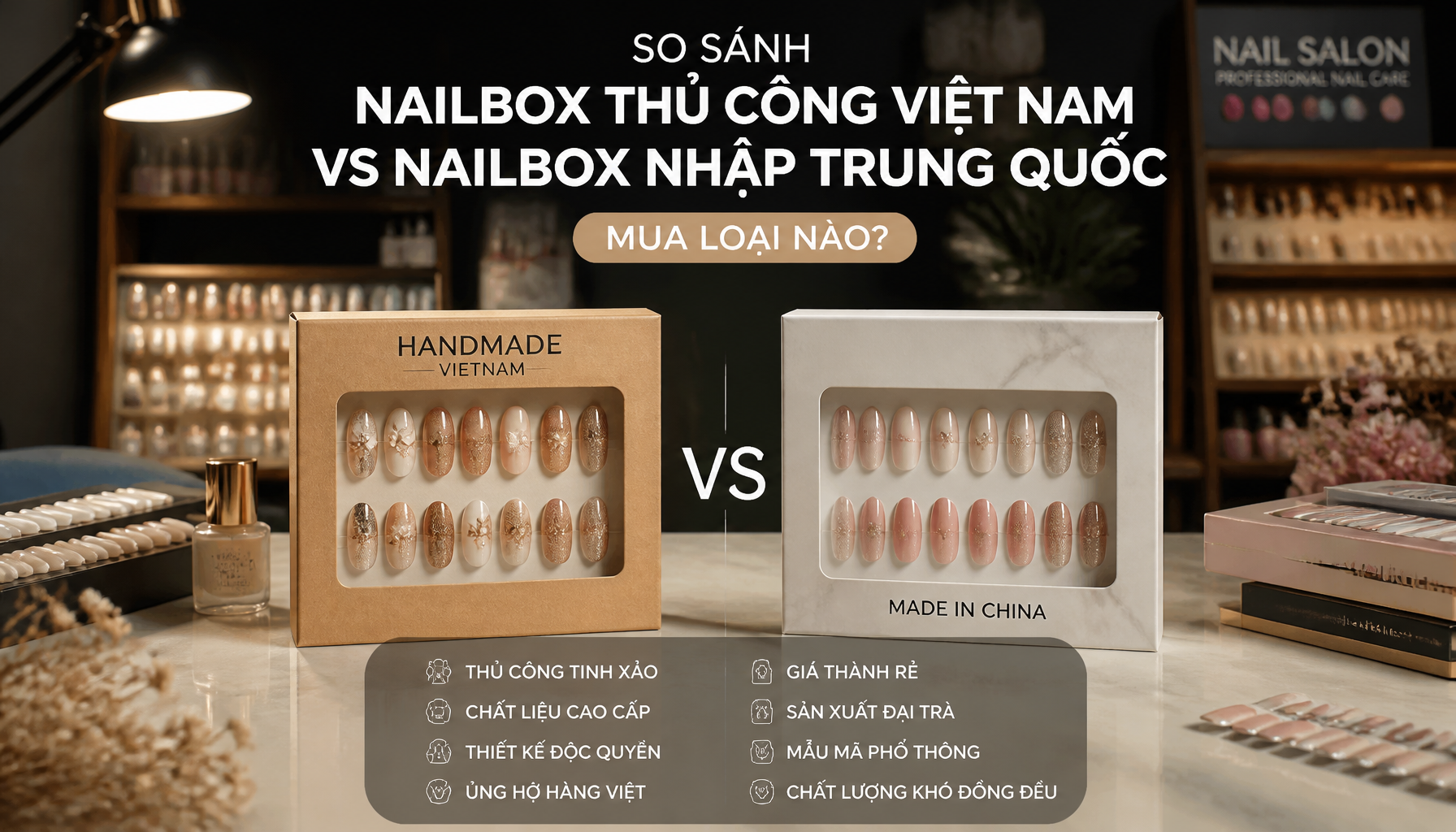 So Sánh Nailbox Thủ Công Việt Nam vs Nailbox Nhập Trung Quốc: Mua Loại Nào?
