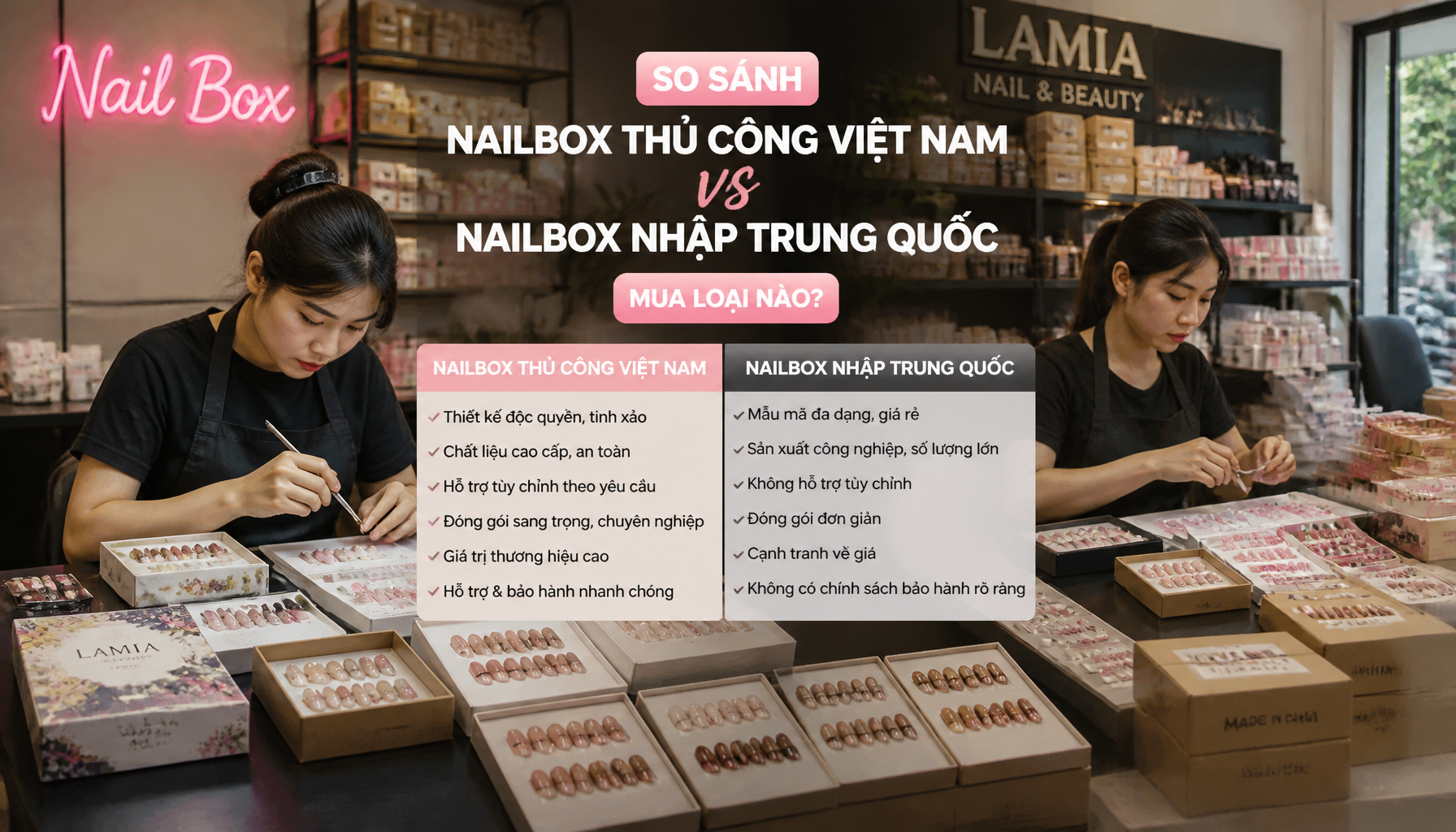 So Sánh Nailbox Thủ Công Việt Nam vs Nailbox Nhập Trung Quốc: Mua Loại Nào? - Hình 2