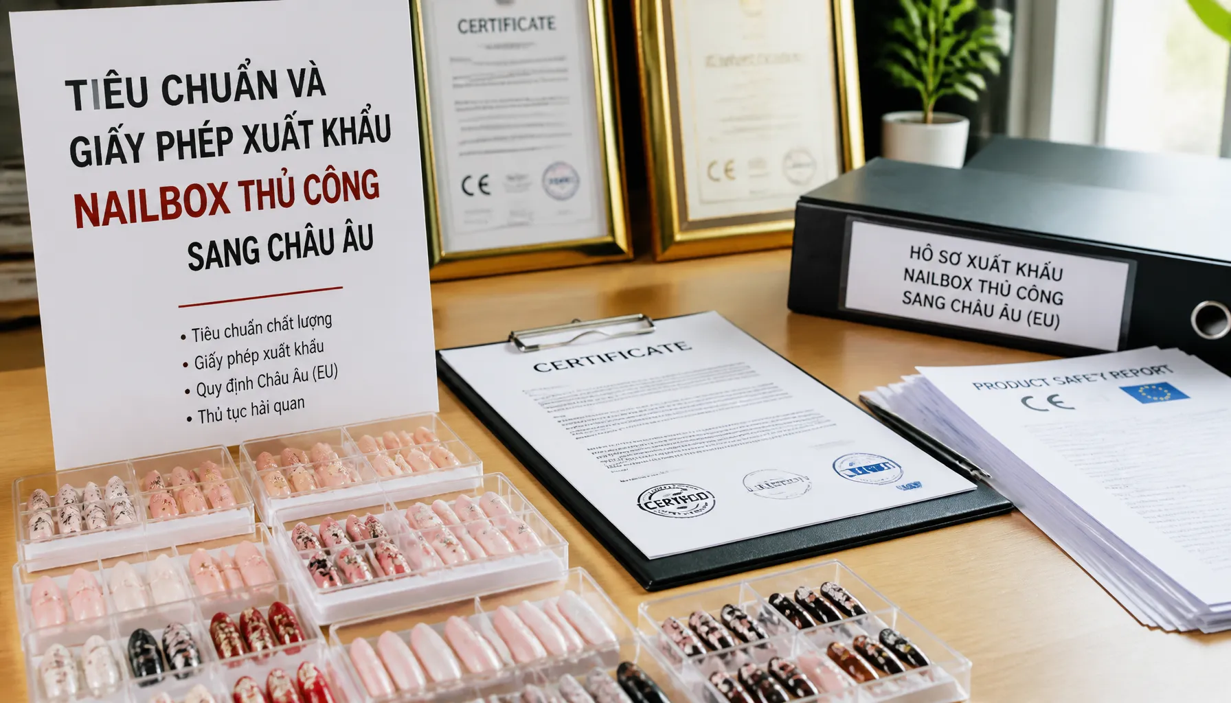 Tiêu Chuẩn Và Giấy Phép Xuất Khẩu Nailbox Thủ Công Sang Châu Âu - Hình 1
