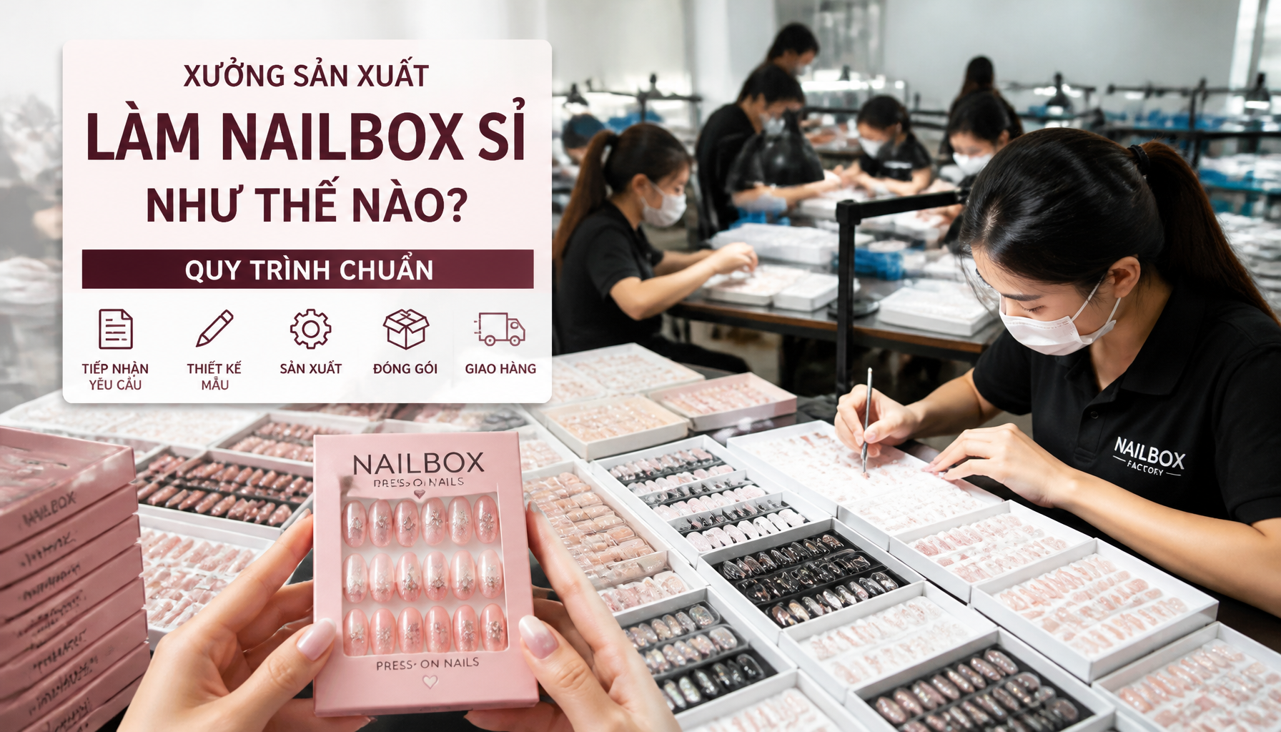 Xưởng Sản Xuất Làm Nailbox Sỉ Như Thế Nào? (Quy Trình Chuẩn)