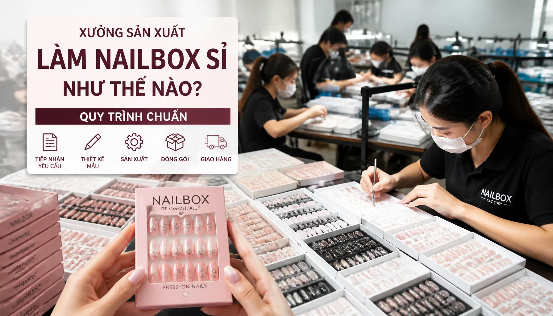 Xưởng Sản Xuất Làm Nailbox Sỉ Như Thế Nào? (Quy Trình Chuẩn)